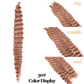 Full Star Crochet Hair Pink Ombre Blonde Ocean Wave 32 Inch Synthetic Hair 100g Soft Braiding Hair Extensions Deep Wave Twist ALODIA STORE