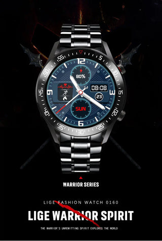 LIGE New Steel Band Digital Watch Men Sport Watches Electronic LED Male Wrist Watch For Men Clock Waterproof Bluetooth Hour+box ALODIA STORE