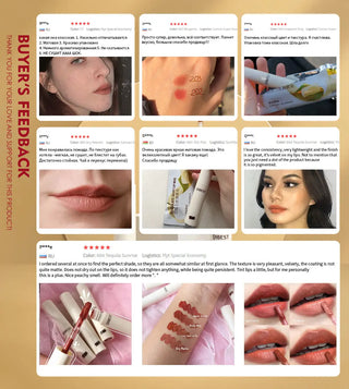 QIBEST Lip Gloss 8 Colors Nude Matte Chocolate Lipstick Waterproof Long Lasting Women Red Lip Tint Velvet Lip Glaze Cosmetics ALODIA STORE