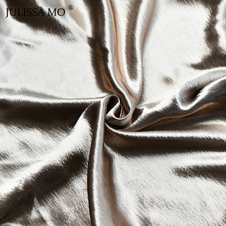 JULISSA MO Sexy Spaghetti Strap Backless Summer Dress Women Satin Lace Up Trumpet Long Dress Elegant Bodycon Party Dresses 2023 ALODIA STORE