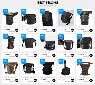 High Quality Men's Canvas Drop Leg Bag Military Motorcycle Multi-purpose Messenger Shoulder Bags Belt Hip Bum Waist Fanny Pack ALODIA STORE