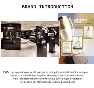TEVISE Brand Classic Retro Men Watches Automatic Mechanical Watch Men Tourbillon Clock Genuine Leather Waterproof Business Watch ALODIA STORE
