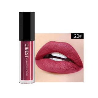 QIBEST Liquid Lipstick Lips Matte Lipgloss Pigment Waterproof - Alodia Store