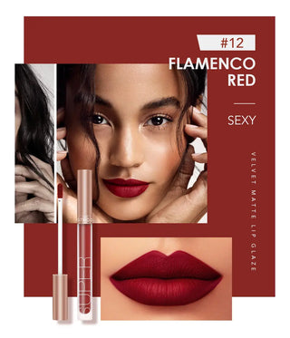 O.TWO.O Liquid Lipstick Matte Lip Gloss Cosmetic Lightweight Lip Glaze Long Lasting Lip Tint  Waterproof 12 Color Lips Makeup ALODIA STORE