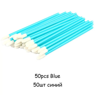 Disposable Lip Brushes 50pcs Eyelash Cleaning Makeup Removing Tools Lipstick Lip Gloss Mascara Wands Set Cosmetic Applicator ALODIA STORE