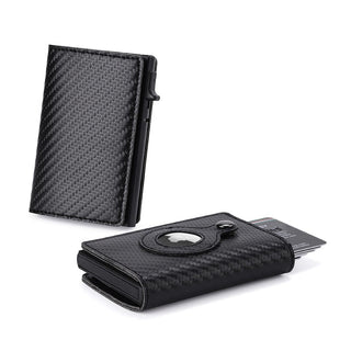 Top Carbon Fiber For Apple Airtag Wallet Men Business ID card ALODIA STORE