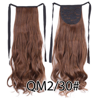Synthetic Ponytails 20Inch Long Straight  Pony Tail Hair Extensions Drawstring Ponytail Clip In Fake Hair Tail Ombre ALODIA STORE