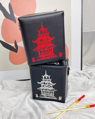 ENJOININ Chinese Takeout Box Purse Pu Leather Women ALODIA STORE