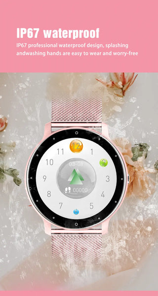 LIGE New Women Smart Watch Men Real-Time Activity Tracker Heart Rate Monitor Sports Ladies Smart Watch Men For Android IOS ALODIA STORE