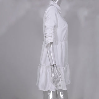 Shirt Dress Long Sleeve Women Clothing Autumn Winter Dress Button Turn-down Collar Ladies A-line Mini Party Dress 2022 Vestidos ALODIA STORE