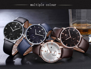 Famous Brand WWOOR Watch Men Luxury Casual Quartz Watches For Men Sports Business Leather Wrist Watch Men Relogio Masculino ALODIA STORE
