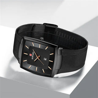 REWARD Top Brand Men's Watch Business Relogio Masculino Square Quartz Man Watch Men Wristwatch Full Steel Waterproof Male Watch ALODIA STORE