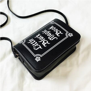 JIEROTYX Letter Print Shoulder Bag Rock Designer ALODIA STORE