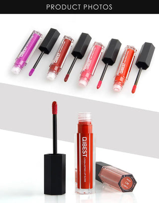 QIBEST Liquid Lipstick Lips Matte Lipgloss Pigment Waterproof - Alodia Store