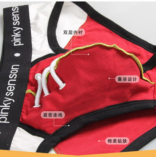 Pinky Senson Mens Underware Briefs Calzoncillos трусы мужские Brave Person Mens DesignerBriefs Gays Clothes ALODIA STORE