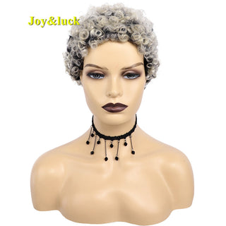 Short Ombre Blonde Wig Synthetic Bob Straight Hair With Bangs Women Natural Daily Wear Wig ALODIA STORE