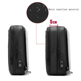 EURCOOL Crossbody Bag Men USB Charging Chest Pack Travel Water Repellent Hand Casual Shoulder Bag Male Purses сумки на плечо ALODIA STORE