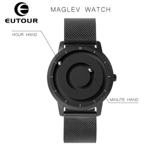 EUTOUR New Innovative Blue Gold Magnetic Metal Multifunctional Watch Men's Fashion Sports Quartz Watch Simple Men's Watch ALODIA STORE
