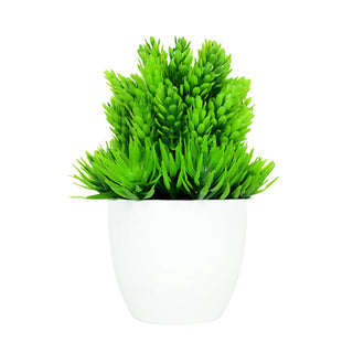 Artificial Plants Potted Green Bonsai Small Tree Grass Plants Pot Ornament Fake Flowers for Home Garden Decoration Wedding Party ALODIA STORE