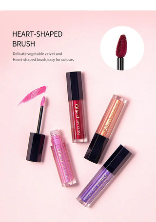 QIBEST 12 Colors Shimmer Liquid Lipstick Diamond Lip gloss Cosmetic Lip Tint Glitter Waterproof Moisturizer Makeup Lip Gloss ALODIA STORE