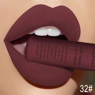 QIBEST Liquid Lipstick Waterproof Lip Gloss 34 Colors Matte Lipstick Long lasting Lipgloss Cosmetics Lips Makeup Nude Maquiagem - Alodia Store