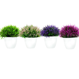 Artificial Plants Potted Green Bonsai Small Tree Grass Plants Pot Ornament Fake Flowers for Home Garden Decoration Wedding Party ALODIA STORE