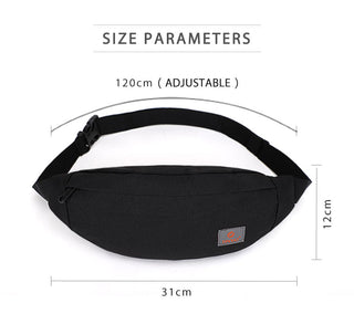 TINYAT New Men Casual Waist Pack Bag Brand Canvas Shoulder Fanny Packs Women Belt Bag Pouch For Money Phone Black Bum Hip Bag ALODIA STORE