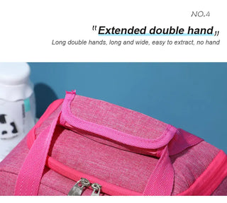PURDORED 1 Pc Portable Large Lunch Bag Waterproof Food Picnic Lunch Box Bag Insulated Women Cooler Bags Fresh Bento Food Pouch ALODIA STORE