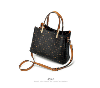 FOXER Business Lady Elegant Handbag Large Capacity Commuter Totes Style Signature Bag for Women Monogram PVC Purse Shoulder Bags ALODIA STORE