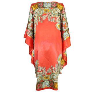 Sexy Female Silk Rayon Robe Bath Gown Nightgown Summer Casual Home Dress Printed Loose Sleepwear Plus Size Nightwear Bathrobe ALODIA STORE