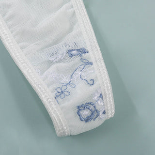 New Sexy Lingerie Bra Set Floral Women's Underwear Set Embroidery See Through Bra and Panties Push up Bralette Lenceria Lingerie ALODIA STORE