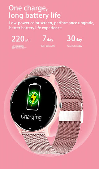 LIGE New Women Smart Watch Men Real-Time Activity Tracker Heart Rate Monitor Sports Ladies Smart Watch Men For Android IOS ALODIA STORE