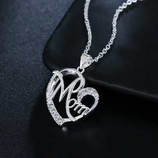 New Fashion 925 Sterling Silver Big Love Heart Pendant Necklace For Women Silver 925 Jewelry Necklace ALODIA STORE