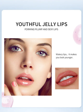 QIBEST Transparent Lip Gloss Plumping Lip Plumper Shimmer Glossy Moisturizing Lip Tint Nourise Mirror Lipgloss Base Natural ALODIA STORE