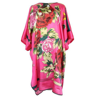 Sexy Female Silk Rayon Robe Bath Gown Nightgown Summer Casual Home Dress Printed Loose Sleepwear Plus Size Nightwear Bathrobe ALODIA STORE