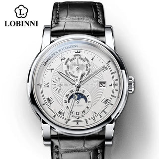 Vintage simple style Automatic Mechanical Switzerland Luxury Brand LOBINNI Watch Men Sapphire Waterproof Men's Clock Male Watch ALODIA STORE