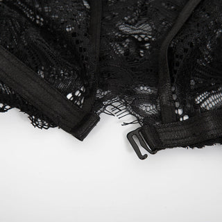 High Quantity Soft Lace Sexy Lingerie Set Women Front Closure Transparent Bra and Panties Sets Nightwear Solid Color Bra Sets ALODIA STORE