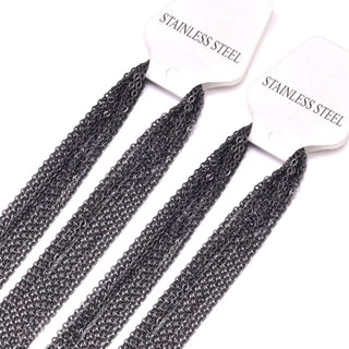 LUXUKISSKIDS Stainless Steel Necklace Chains Woman 10pcs/lot Bulk Wholesale DIY Rolo 2mm Chain No Fade Choker For Jewelry Making ALODIA STORE