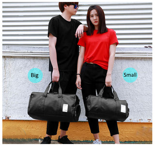 Travel Bag Carry on Luggage Duffel Bags Large PU Leather Tote Belt Weekend Crossbody Bag Overnight Solid sac de voyage XA88WC ALODIA STORE