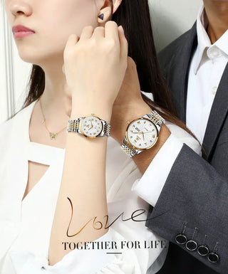 OLEVS Luxury Brand Ladides Automatic Mechanical Wristwatch Waterproof Stainless Steel Simple Watch For Women Gift for girl ALODIA STORE