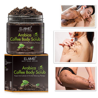 New Coffee Scrub Dual Body Scrub Cream Facial Dead Sea Salt For Exfoliating Whitening Moisturizing Treatment Acne ALODIA STORE