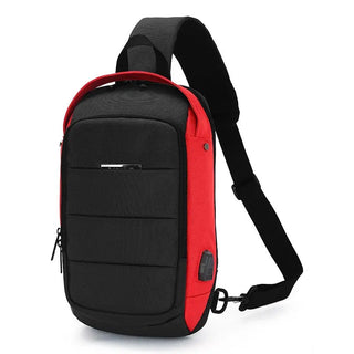 OZUKO Casual Men's Chest Pack Waterproof Crossbody Bags Male USB Charging Shoulder Bag Large Capacity Oxford Messenger Bag 2019 ALODIA STORE