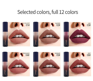 QIBEST Matte Lip Gloss Lips Makeup Moisturizer Lipstick Long Lasting Liquid Lipstick Lip Tint Cosmetics Lipgloss Lightweight ALODIA STORE