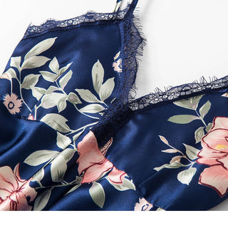 Sexy Lady Women Satin Short Kimono Robe Pajamas Bathrobe Print Floral Sleepwear Soft Wedding Bride Bridesmaid Homewear ALODIA STORE