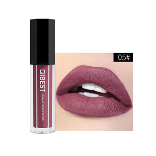 QIBEST Liquid Lipstick Lips Matte Lipgloss Pigment Waterproof - Alodia Store