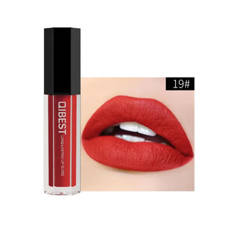 QIBEST Liquid Lipstick Lips Matte Lipgloss Pigment Waterproof - Alodia Store