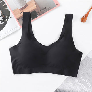 Ice Silk Bra Seamless Vest Bras Women Push Up Underwear Lingerie Sleep Top Padded Bralette Soutien Gorge нижнее белье женское ALODIA STORE