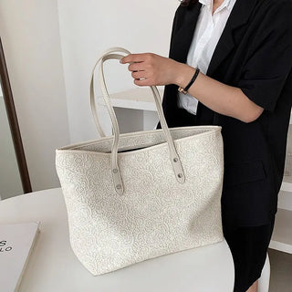 Summer large-capacity shoulder bag female 2021 new fashion solid color handbag commuter shopping bag tote bag ALODIA STORE