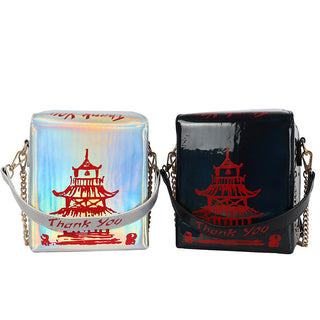 ENJOININ Chinese Takeout Box Purse Pu Leather Women ALODIA STORE