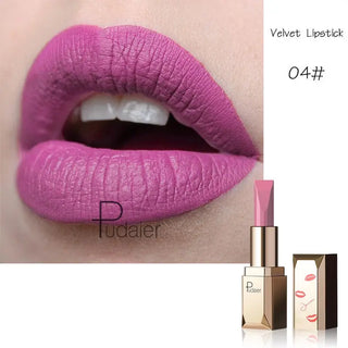 Pudaier Brand Matte Lipstick Professional Makeup for Women Long Lasting Velvet Tint Matt Sexy Lip Stick Nice Shades Batom Matte ALODIA STORE